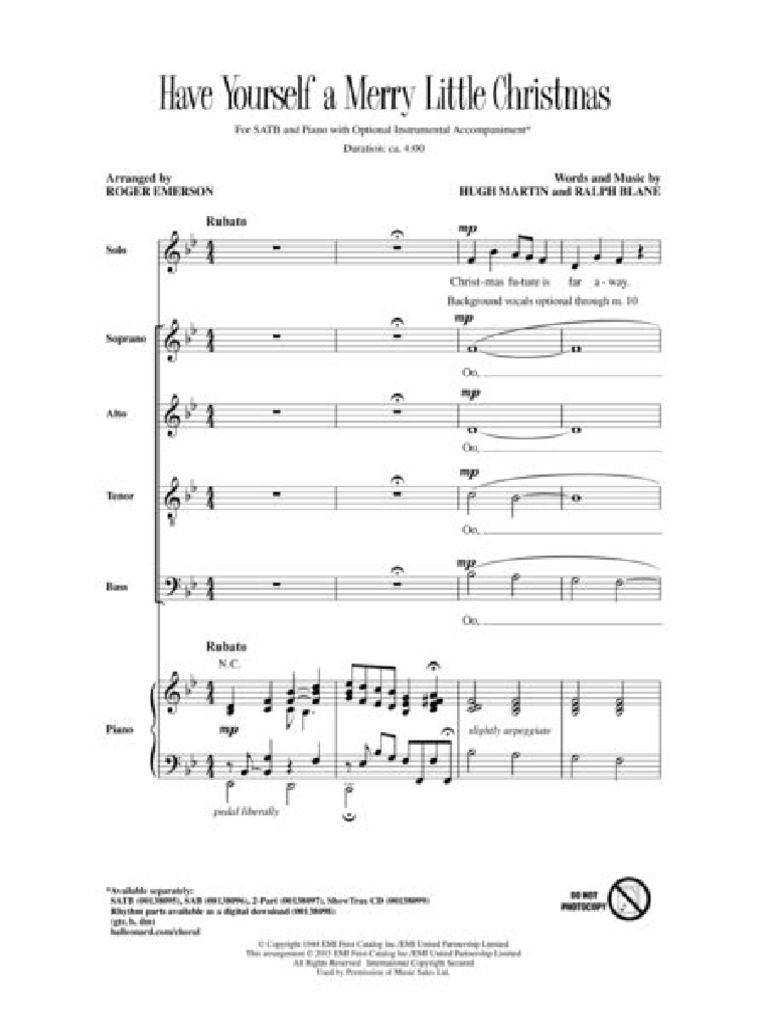 Have Yourself A Merry Little Christmas | PDF