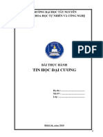 Bài TH Tin học đại cương dạng đề thi