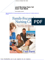 Dwnload Full Family Focused Nursing Care 1st Edition Denham Test Bank PDF