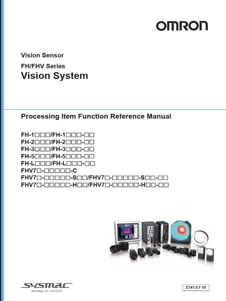 Vision System: Processing Item Function Reference Manual | PDF | Camera ...
