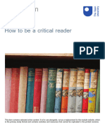 How To Be A Critical Reader Printable