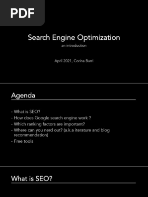 Basics of SEO Introduction Presentation