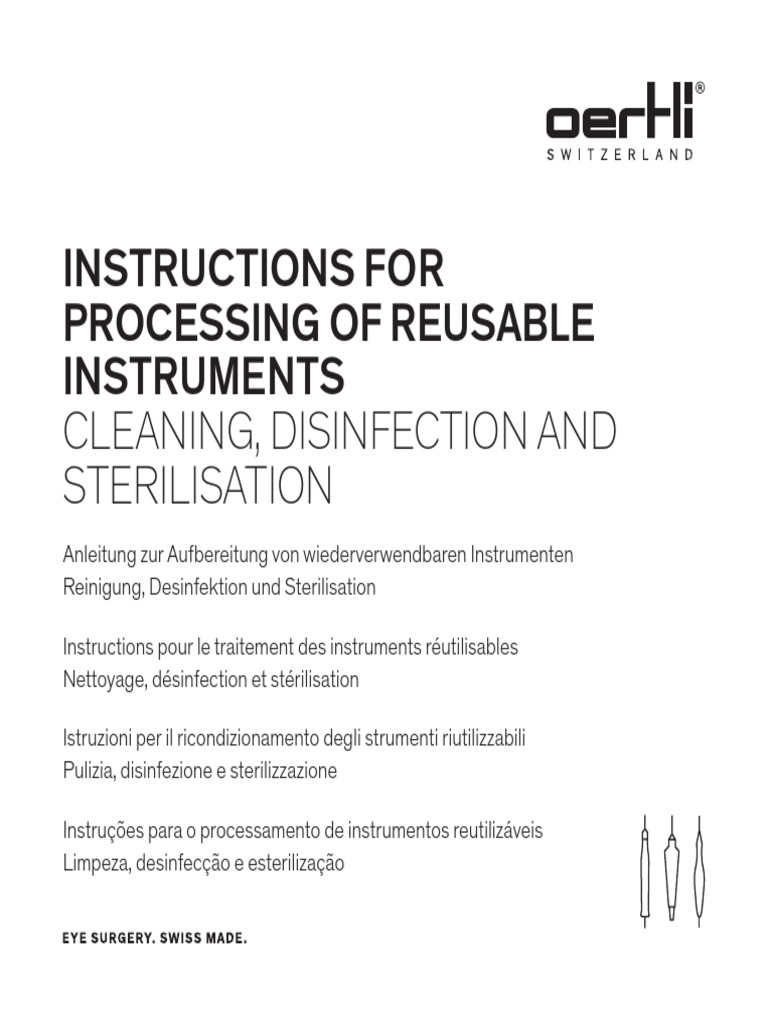 Reusable Instruments Processing Guide | PDF | Sterilization ...