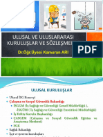 Ulusal Ve Uluslararası Kuruluşlar Ve Sözleşmeler