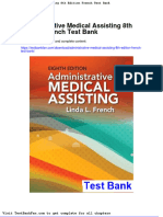 Dwnload Full Administrative Medical Assisting 8th Edition French Test Bank PDF