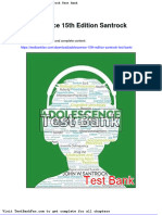 Dwnload Full Adolescence 15th Edition Santrock Test Bank PDF