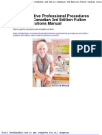 Dwnload Full Administrative Professional Procedures and Skills Canadian 3rd Edition Fulton Calkins Solutions Manual PDF
