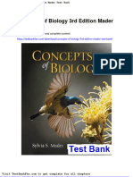 Dwnload Full Concepts of Biology 3rd Edition Mader Test Bank PDF