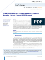 Towards An Adaptive Learning Model Using Optimal Learning Paths To Prevent MOOC Dropout