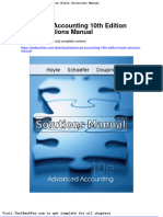 Dwnload Full Advanced Accounting 10th Edition Hoyle Solutions Manual PDF