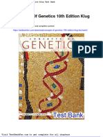 Dwnload Full Concepts of Genetics 10th Edition Klug Test Bank PDF