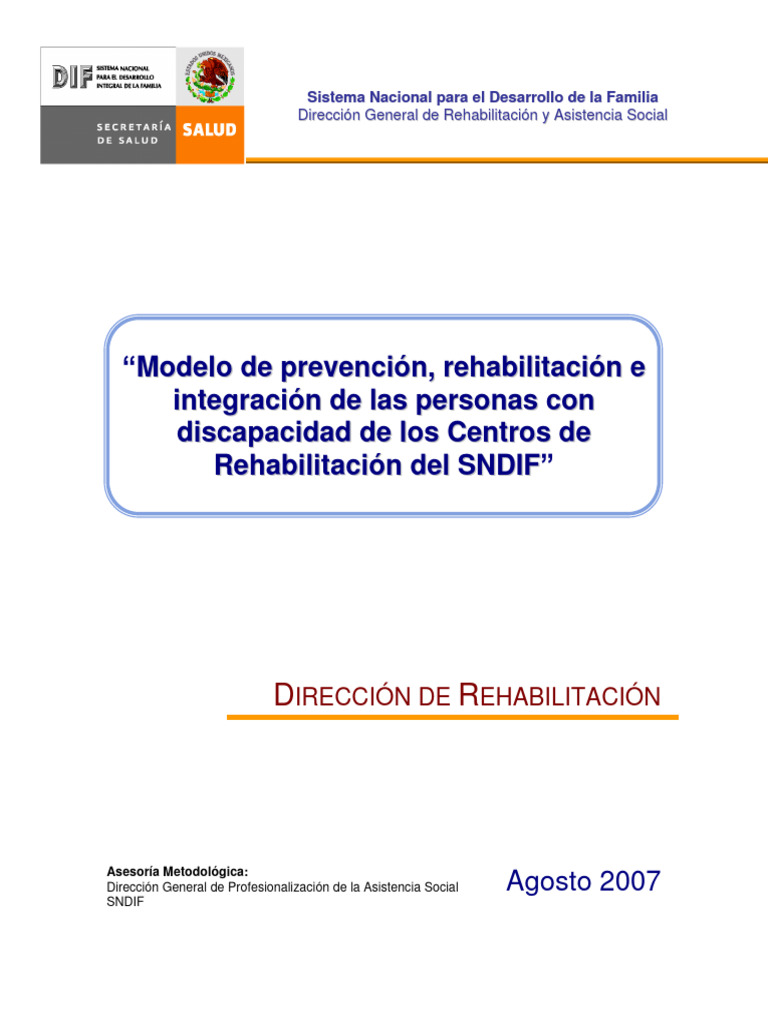 Modelo de Rehabilitación para Discapacidad | PDF | Invalidez | Trabajo ...