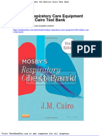 Dwnload Full Mosbys Respiratory Care Equipment 9th Edition Cairo Test Bank PDF