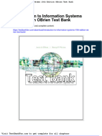 Dwnload Full Introduction To Information Systems 15th Edition Obrien Test Bank PDF