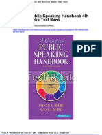 Dwnload Full Concise Public Speaking Handbook 4th Edition Beebe Test Bank PDF