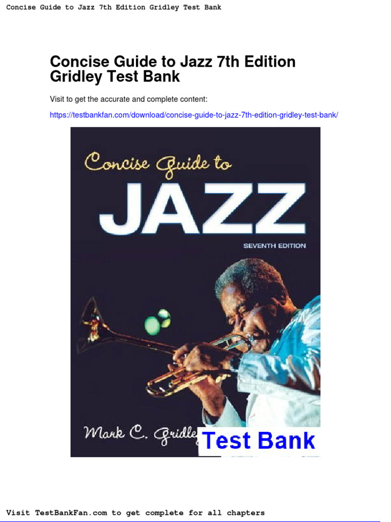 Dwnload Full Concise Guide To Jazz 7th Edition Gridley Test Bank PDF