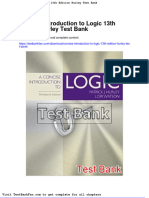 Dwnload Full Concise Introduction To Logic 13th Edition Hurley Test Bank PDF