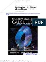Dwnload Full Multivariable Calculus 11th Edition Larson Solutions Manual PDF