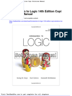 Dwnload Full Introduction To Logic 14th Edition Copi Solutions Manual PDF