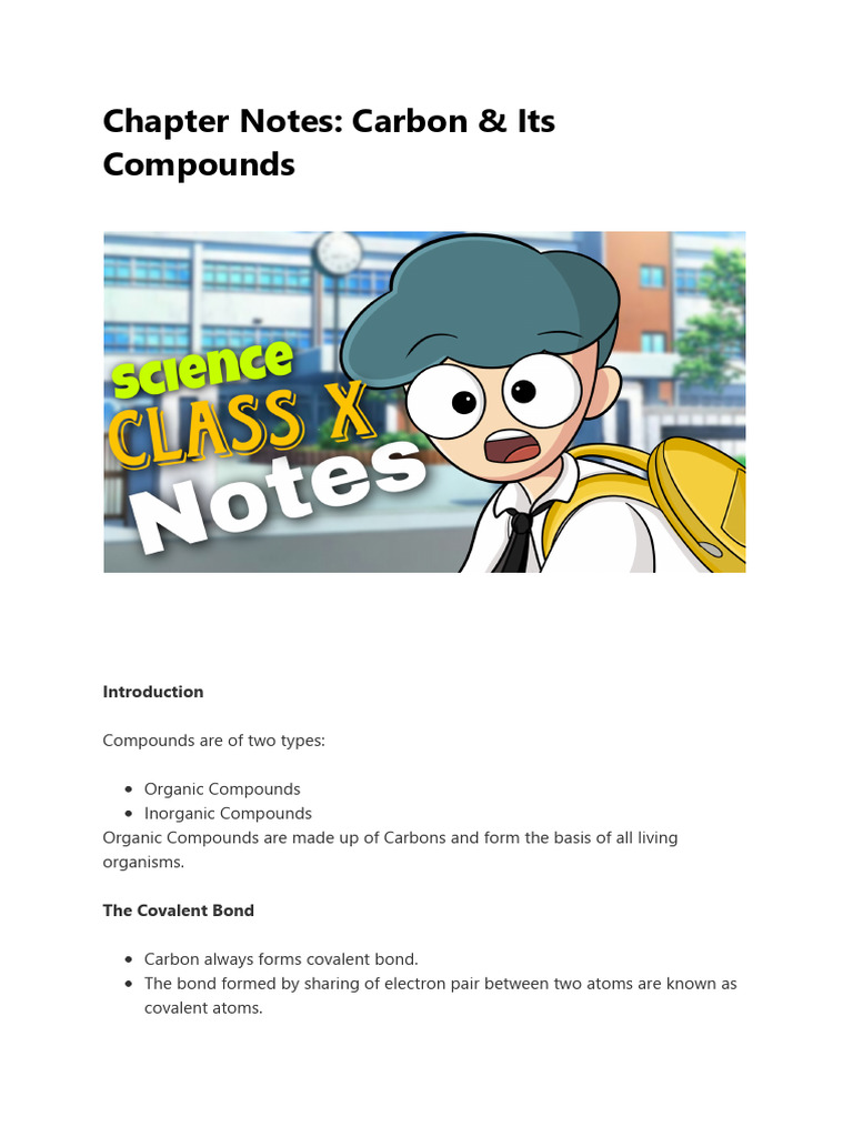 CARBON AND ITS COMPOUNDS NOTES PDF DOWNLOAD 2022 visual data 6