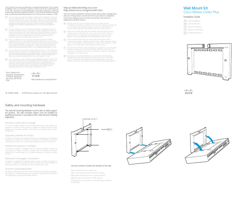 Guide d'installation du kit mural Cisco | PDF | Systèmes Cisco ...