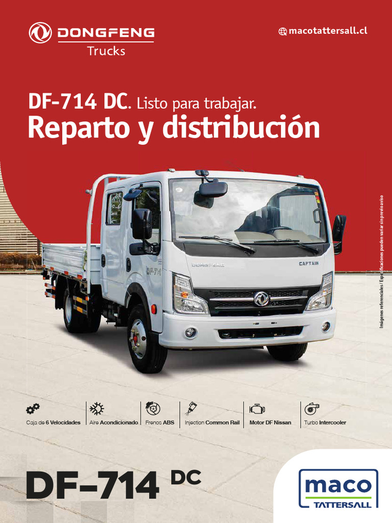 Camión Dongfeng DF-714 DC Especificaciones | PDF | Eje | Neumático