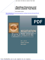 Dwnload full Negotiation Readings Exercises and Cases 6th Edition Lewicki Test Bank pdf