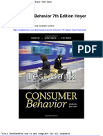 Dwnload Full Consumer Behavior 7th Edition Hoyer Test Bank PDF