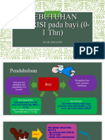 Kebutuhan Nutrisi Pada Bayi