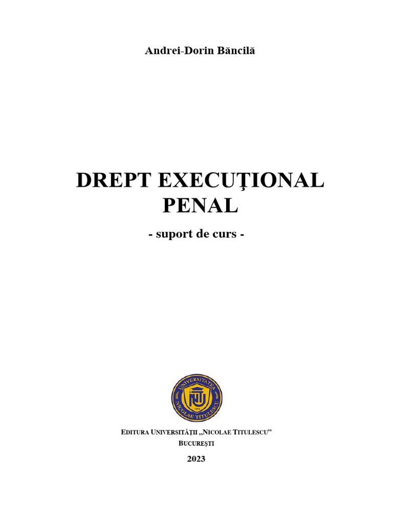 Drept Executional Penal | PDF