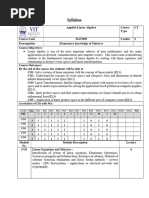 MAT3002 - APPLIED-LINEAR-ALGEBRA - LT - 1.0 - 1 - Applied Linear Algebra