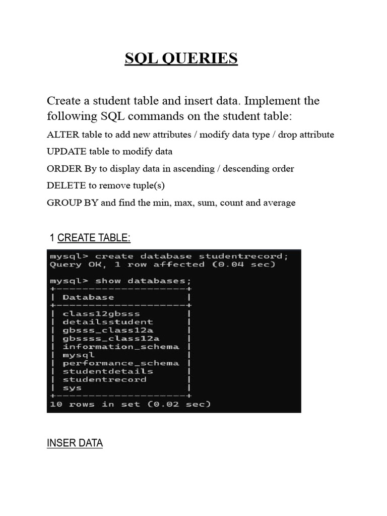 SQL Queries | PDF