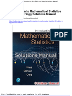 Dwnload Full Introduction To Mathematical Statistics 8th Edition Hogg Solutions Manual PDF