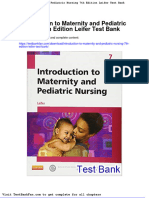 Dwnload Full Introduction To Maternity and Pediatric Nursing 7th Edition Leifer Test Bank PDF
