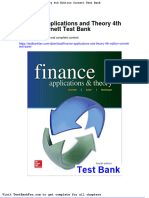 Dwnload Full Finance Applications and Theory 4th Edition Cornett Test Bank PDF