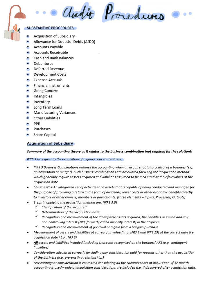 Substantive Audit Procedures Overview | PDF | Valuation (Finance) | Loans