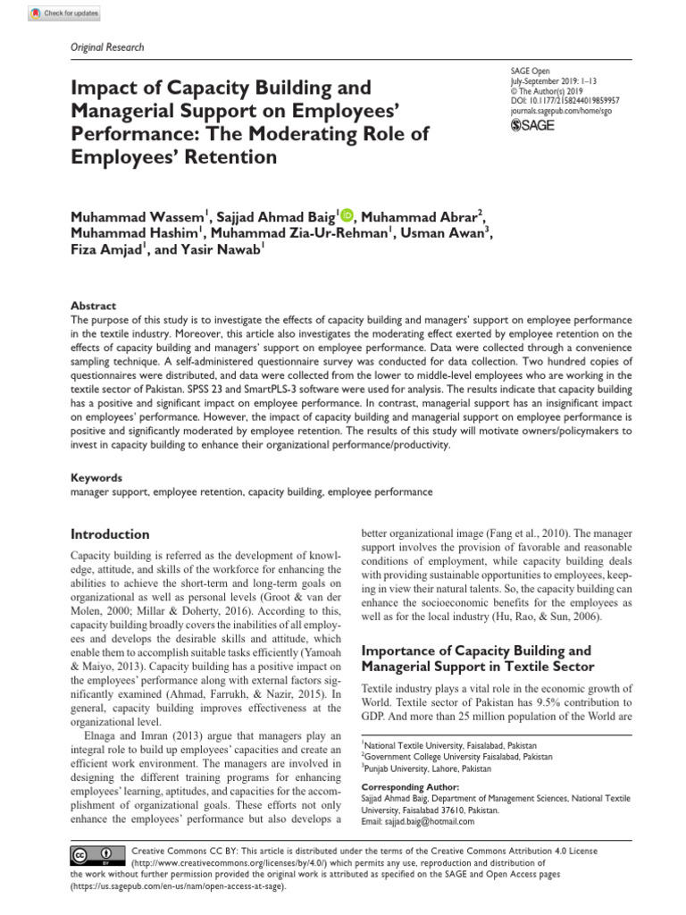 5 Impact Of Capacity Building And Managerial Support On Employees