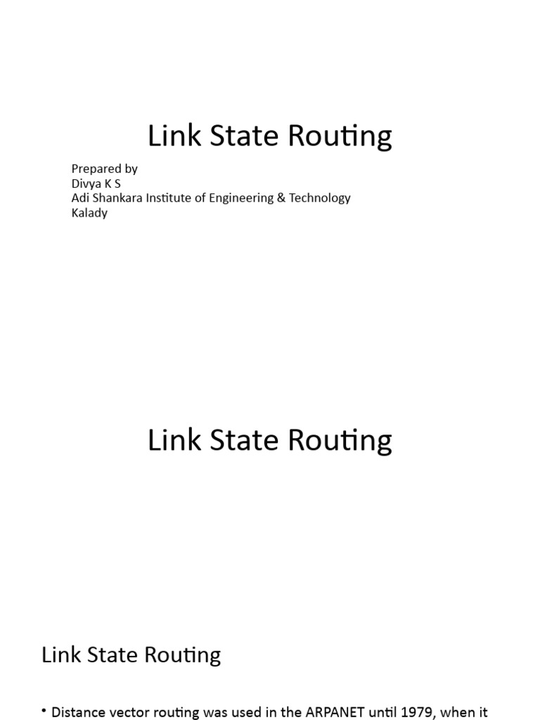 Link State Routing Overview | PDF | Routing | Multicast