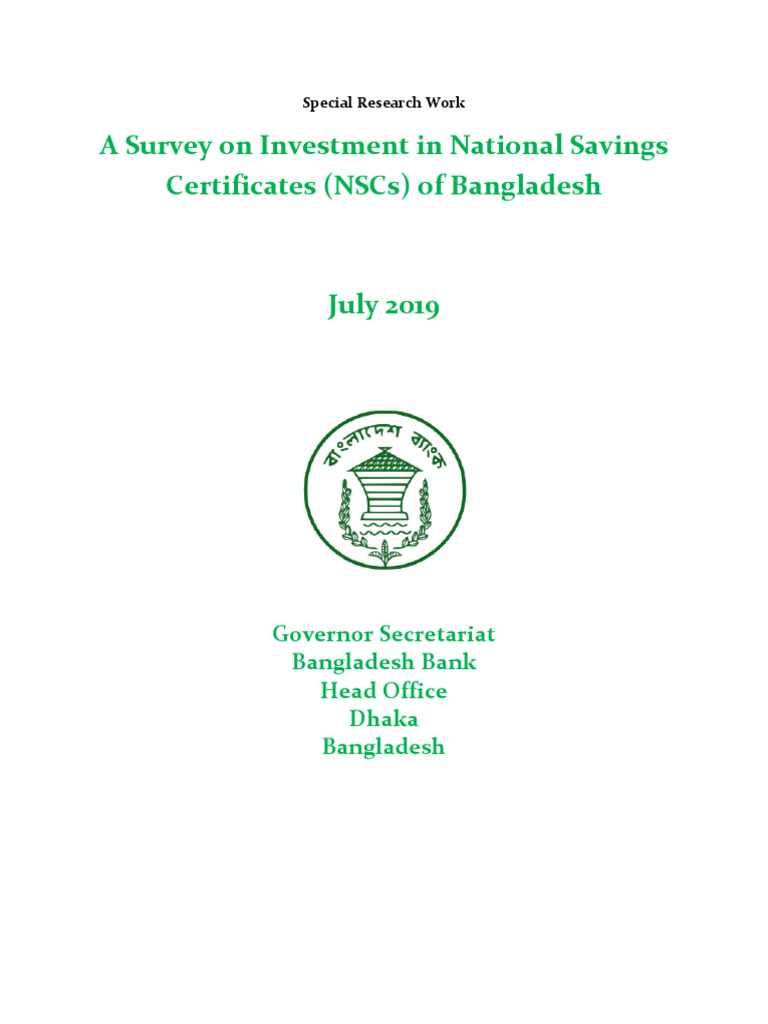Study of Investment in NSC PDF Consumption (Economics) Economic