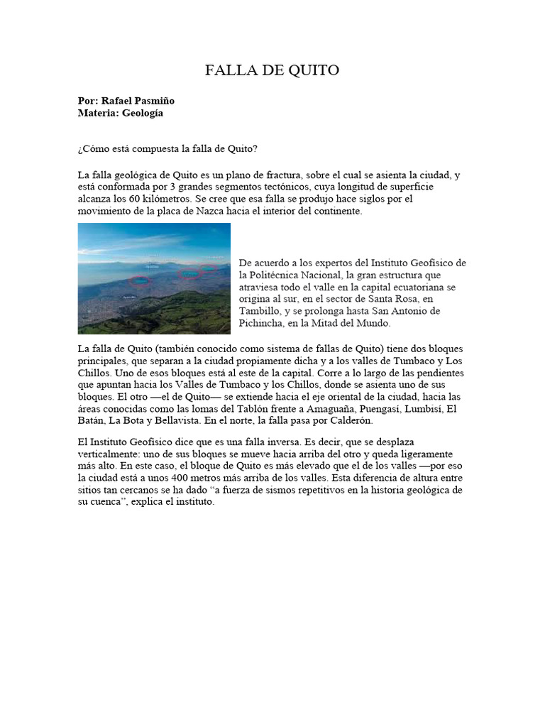 Falla De Quito Pdf