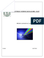 Grade X Physics Lab Manual 2022