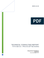 Technical Consulting Report - Fifth Batch - Private EP Networks