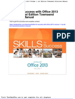 Dwnload Full Skills For Success With Office 2013 Volume 1 1st Edition Townsend Solutions Manual PDF