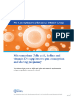 FSANZ Micronutrient Folic Acid Iodine and Vitamin D Supplements Pre Conception April 2021