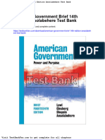 Dwnload full American Government Brief 14th Edition Ansolabehere Test Bank pdf