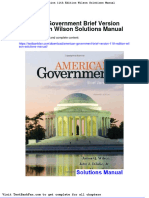 Dwnload full American Government Brief Version 11th Edition Wilson Solutions Manual pdf