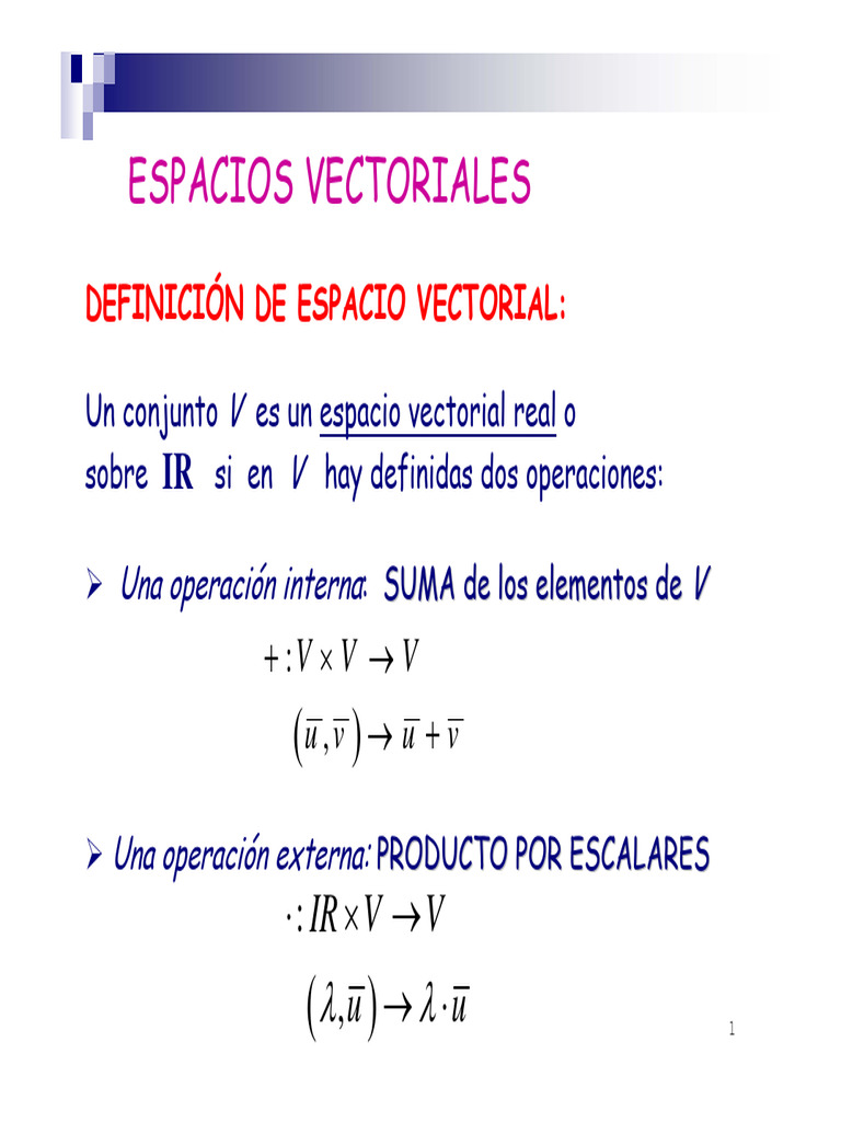 Espacios y Subespacios Vectoriales | PDF | Espacio vectorial | Valores ...
