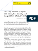 Breaking Hospitality Apart: Bad Hosts, Bad Guests, and The Problem of Sovereignty