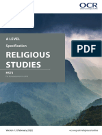 Specification Accredited A Level Gce Religious Studies h573