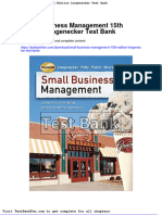 Dwnload Full Small Business Management 15th Edition Longenecker Test Bank PDF